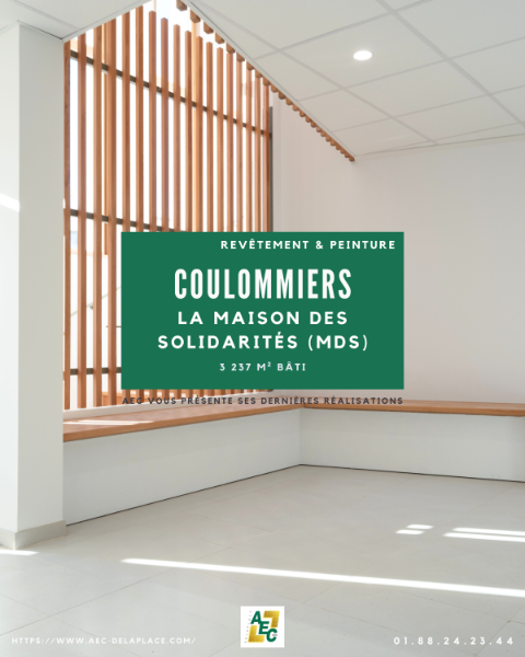 Travaux de peinture, sols et revêtements pour la nouvelle Maison Départementale des Solidarités de Coulommiers (77)