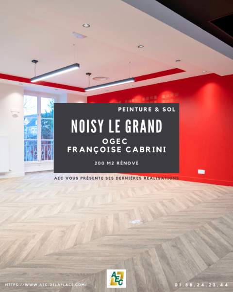 Rénovation du plateau administratif de l’OGEC Françoise Cabrini à Noisy-le-Grand (93) – Sols et peinture par AEC 