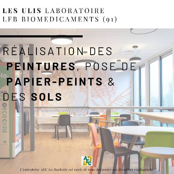Peintures, sols, papiers-peints et plus au sein du Labo LFB LES ULIS (91) !